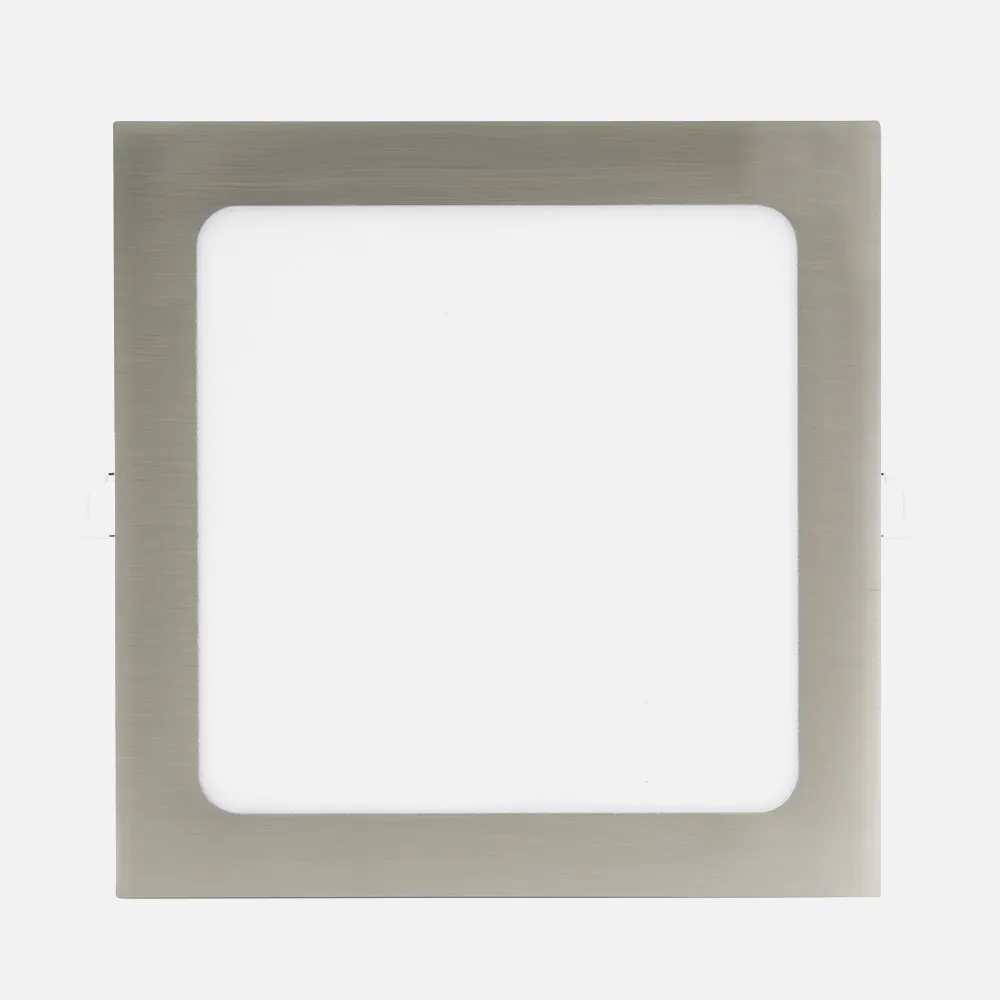 Downlight Basalto 24W 6500K Níquel Cuadrado 2040lm 2,5x22,5x22,5 Cm Corte 20,5x20,5 Cm 
