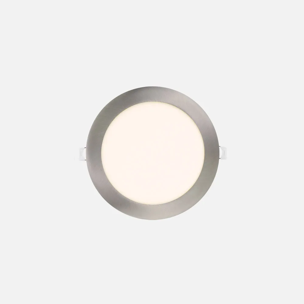 Downlight Obsidiana 12w 4000k Niquel Redondo 960lm 2,5x17x17 Cm Corte 15,5 Cm