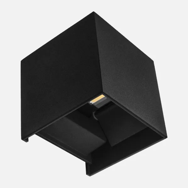 Wall Grazer Light 10w 4000k Segmento Black Ip65 10x10x10cm Aluminium 800lm Adjustable