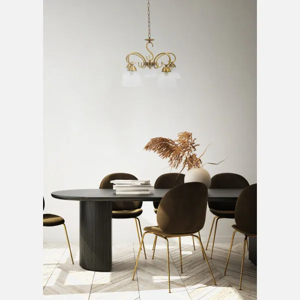 Lamp Jaipur 5xe14 Leather Regx46x46 Cm