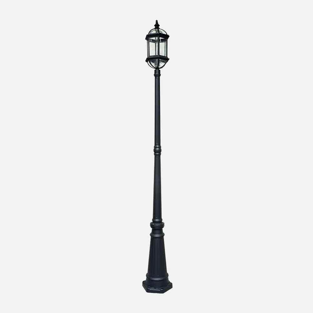 Farola Exterior Amapola 1xe27 Negro 212x26x26 Cm