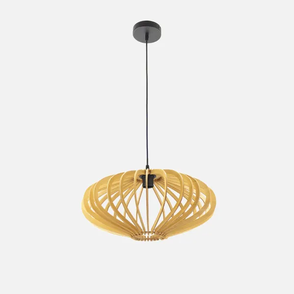 Colgante Sapelli 1xe27 Madera Natural Regx45x45 Cm