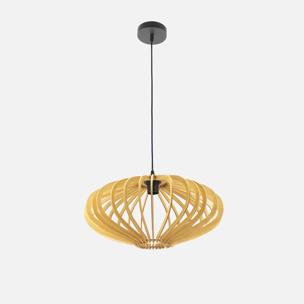 Colgante Sapelli 1xe27 Madera Natural Regx45x45 Cm