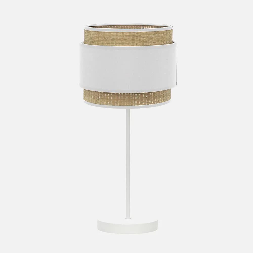 174271101 - Sobremesa Alto Kandy 1xe27 Natural/blanco 67x30x30 Cm