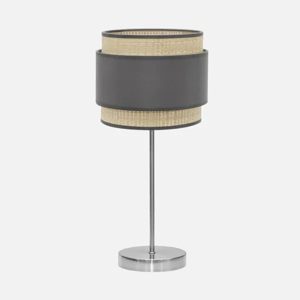 Lâmpada de mesa alta Kandy Tall 1xe27 Natural/ cinzento 67x30x30 Cm