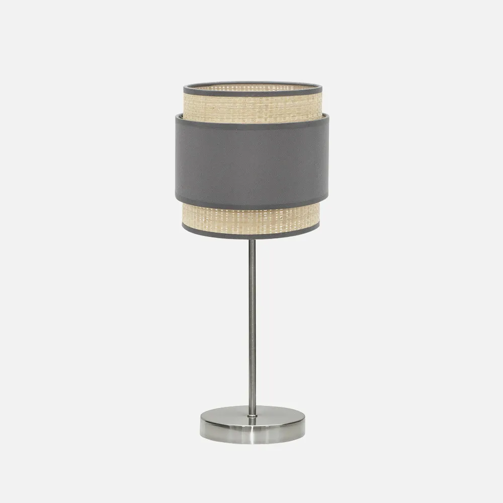 174271028 - Lâmpada de Mesa Kandy 1xe14 Natural/ cinzento 45x18x18 Cm