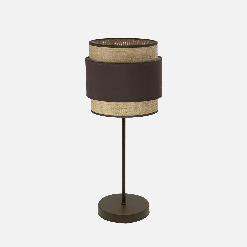 174271002 - Lâmpada de Mesa Kandy 1xe14 Natural/ castanho 45x18x18 Cm