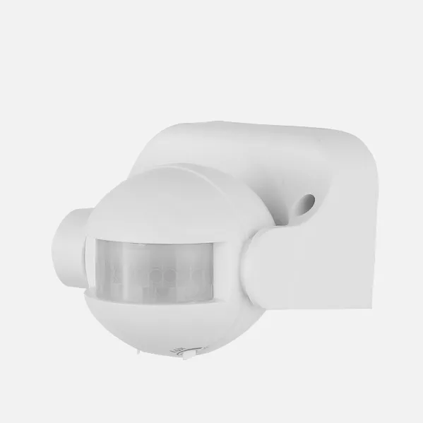 Sensor Movimiento Detector Ip44 Blanco 8x8,5x11cm  360º Alcance Hasta 12 M