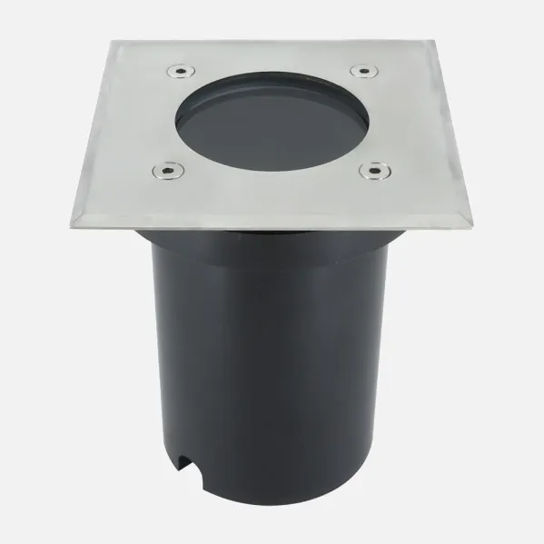 Recessed downlight Outdoor Bed Cuad.1xgu10 Nickel 13x11x11Cm Ip65 Cut-out 10,5 Cm