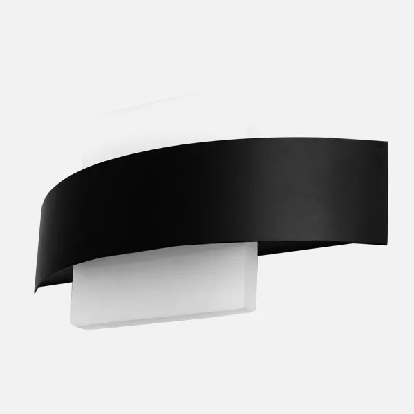 Luz de Parede Varredor de Parede Quad.8w 4000k Arco Preto 630 Lm Ip20 13x24x5 Cm
