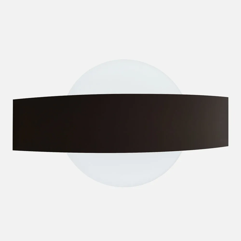 171162109 - Aplique Barredor De Pared Circ.8w 4000k Arco Negro  630 Lm Ip20 13x24x5 Cm