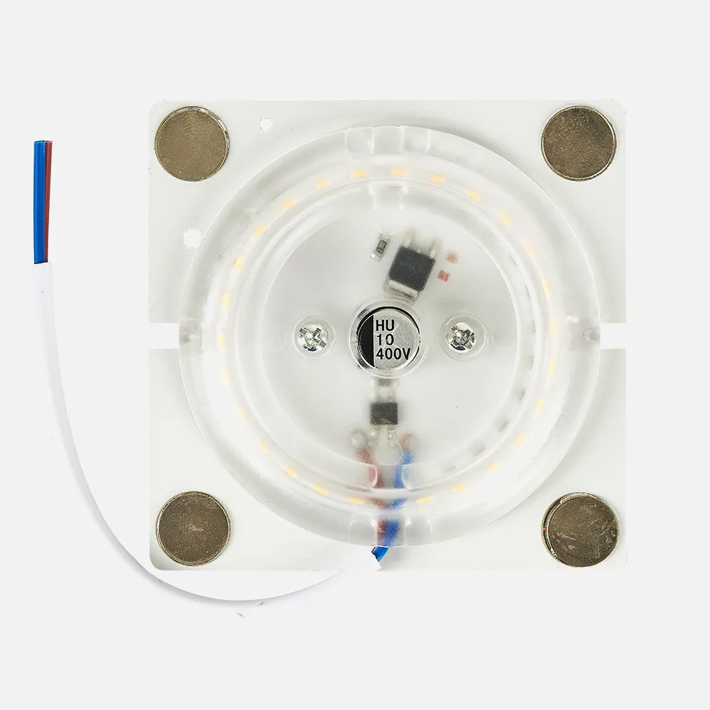 Disco Led 12w 6000k Placa Cuad.blanco 8x8x1 Cm 936lm Magnetico