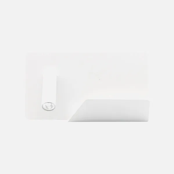 Wall light 3w 4000k Miguel Angel Left White With Usb  And Shelf 150lm 16x28x12 Cm Adjustable