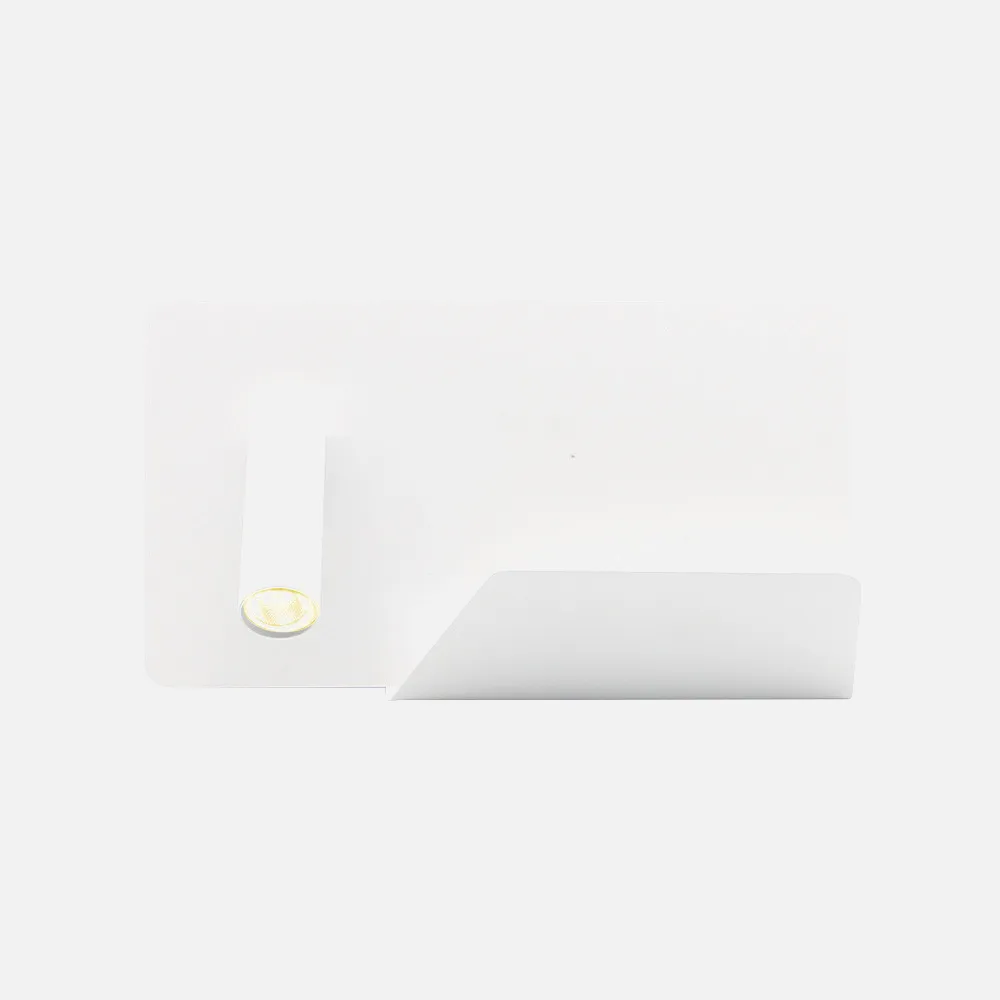 Aplique 3w 4000k Miguel Angel Izqdo Blanco C/usb  Y Estante 150lm 16x28x12 Cm Orientable