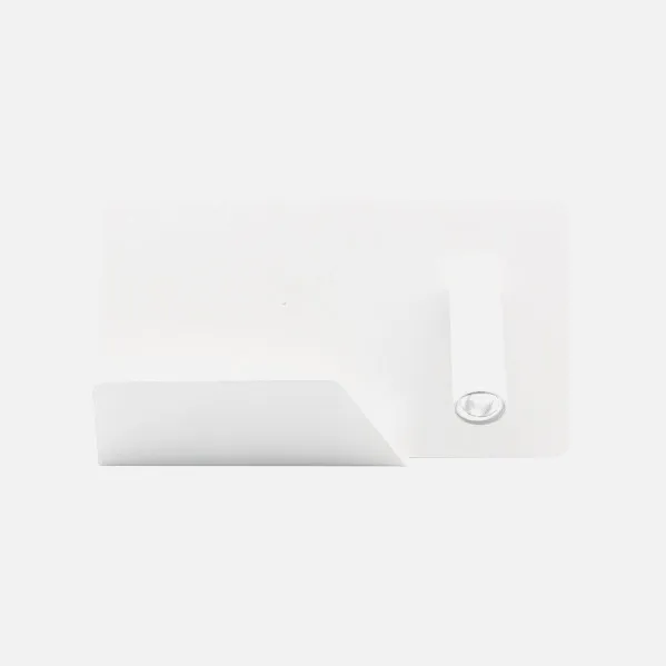 Wall light 3w 4000k Miguel Angel Right White With Usb And  Shelf 150lm 16x28x12 Cm Adjustable