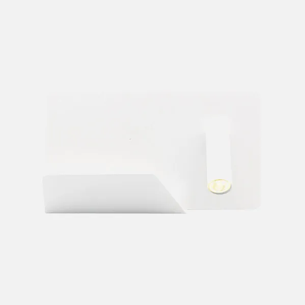 Wall light 3w 4000k Miguel Angel Right White With Usb And  Shelf 150lm 16x28x12 Cm Adjustable