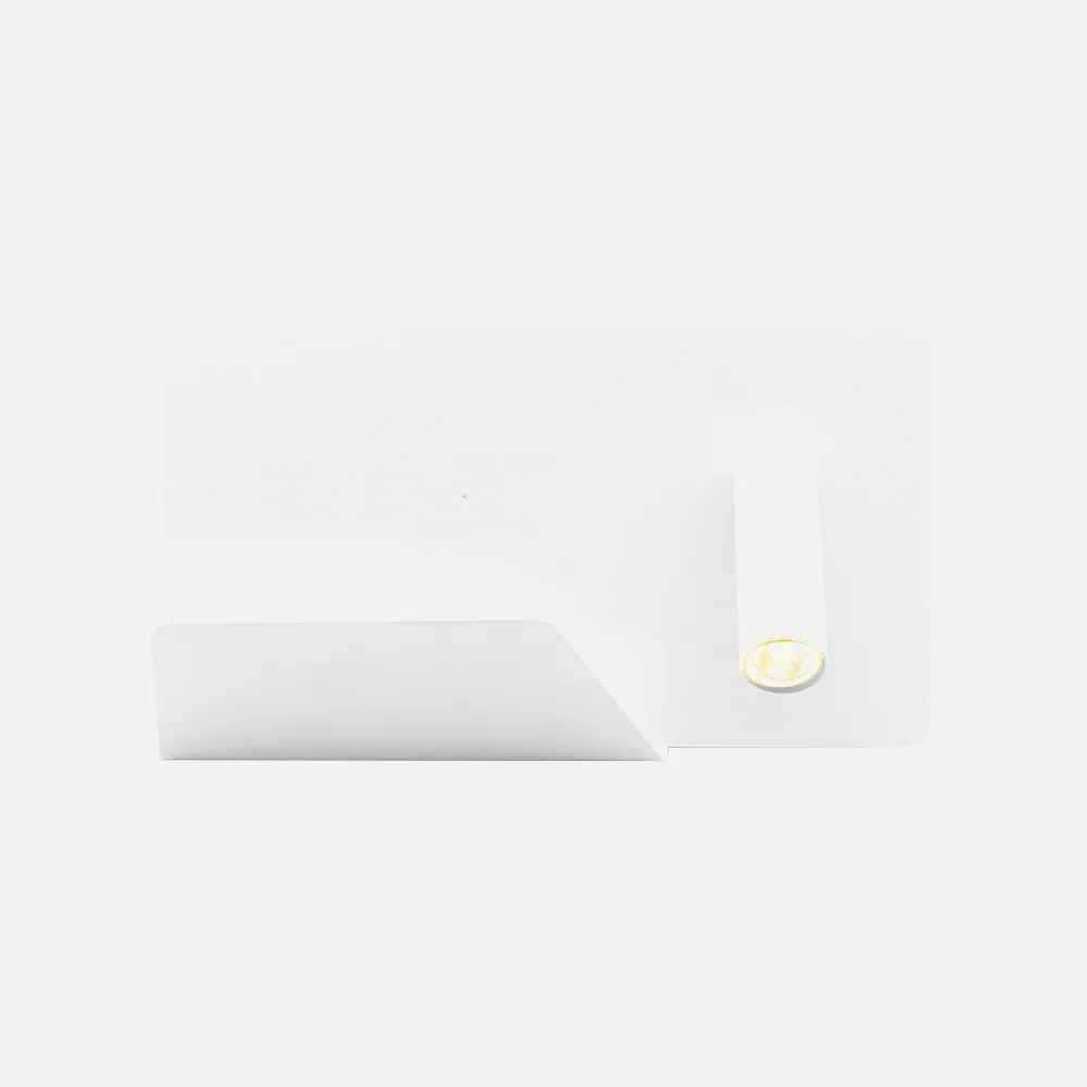 Aplique 3w 4000k Miguel Angel Dcho Blanco C/usb Y  Estante 150lm 16x28x12 Cm Orientable