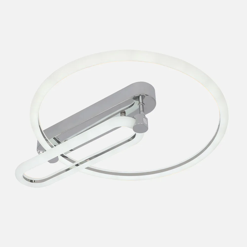 Plafon 57w 3000k, 4000k, 6500k Cromo Adhara 8x49x40cm 7695Lm Regulable, Memoria y C. Remoto