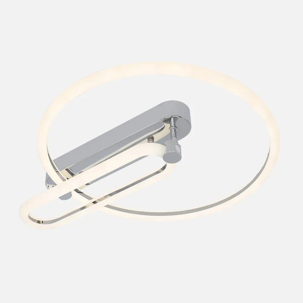 Plafon 57w 3000k, 4000k, 6500k Cromo Adhara 8x49x40cm 7695Lm Regulable, Memoria y C. Remoto