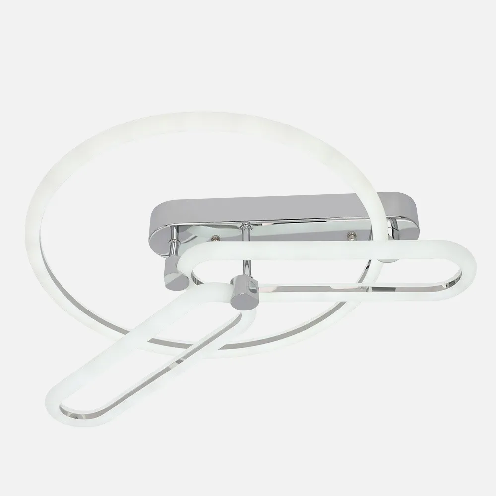 Plafon 78w 3000k, 4000k, 6500k Cromo Adhara 8x53x43cm 10530 Lm Regulable, Memoria y C. Remoto