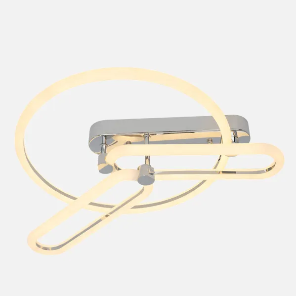 Plafon 78w 3000k, 4000k, 6500k Cromo Adhara 8x53x43cm 10530 Lm Regulable, Memoria y C. Remoto
