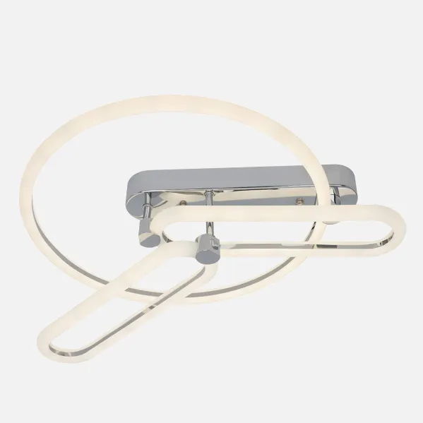 Ceiling light 78w 3000k, 4000k, 6500k Chrome Adhara 8x53x43cm 10530 Lm Dimmable, Memory and C. Remote