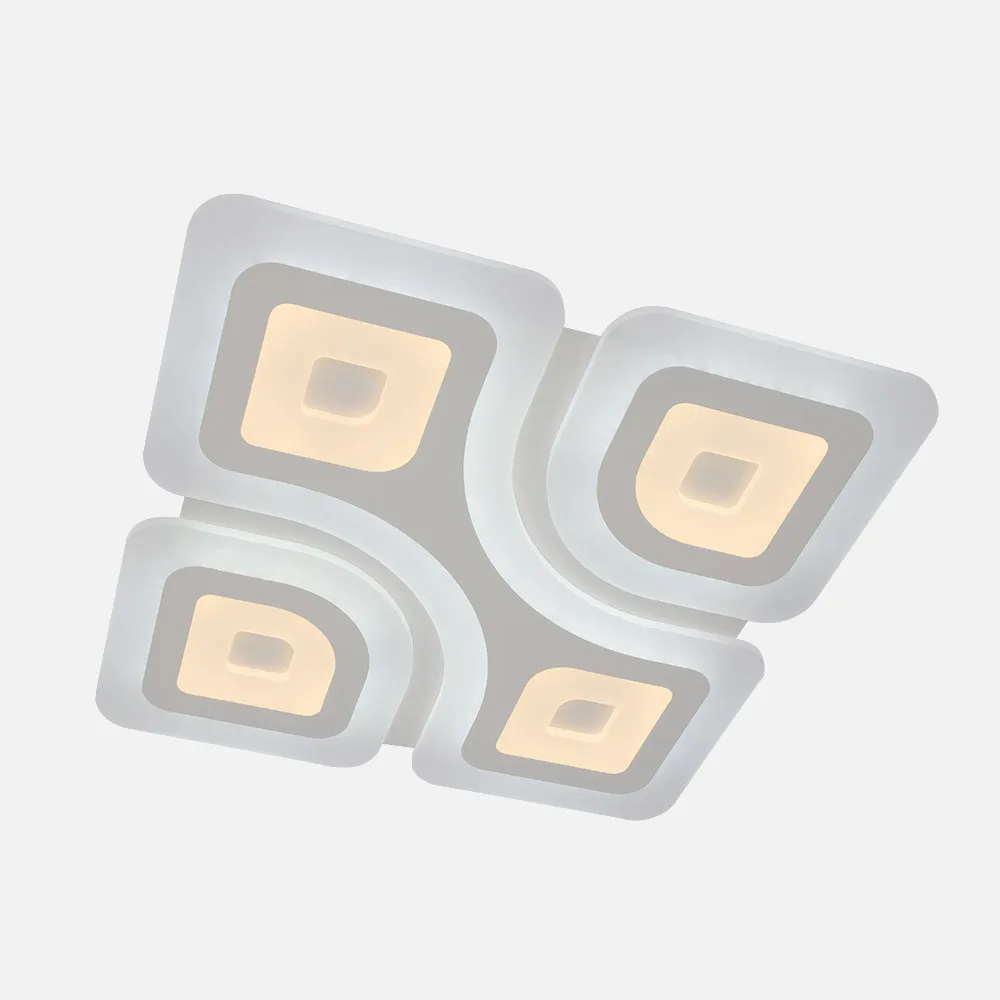 Plafon 136w 3000k, 4000k, 6500k Blanco Columba 5x52x52cm18360Lm Regulable, Memoria y C. Remoto