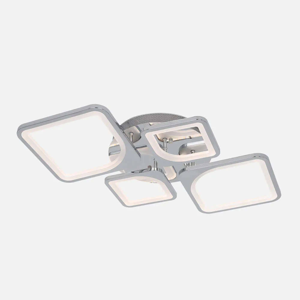Plafon 86w 3000-4000-6500k Cromo Elara 9x76x46 Cm 11610Lm Regulable, Memoria y C. Remoto