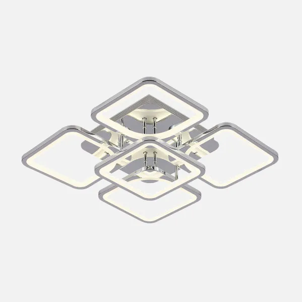 Ceiling light 129w 3000-4000-6500k Chrome Elara 9x58x58Cm 17415lm C.Remote,regulator And Memory