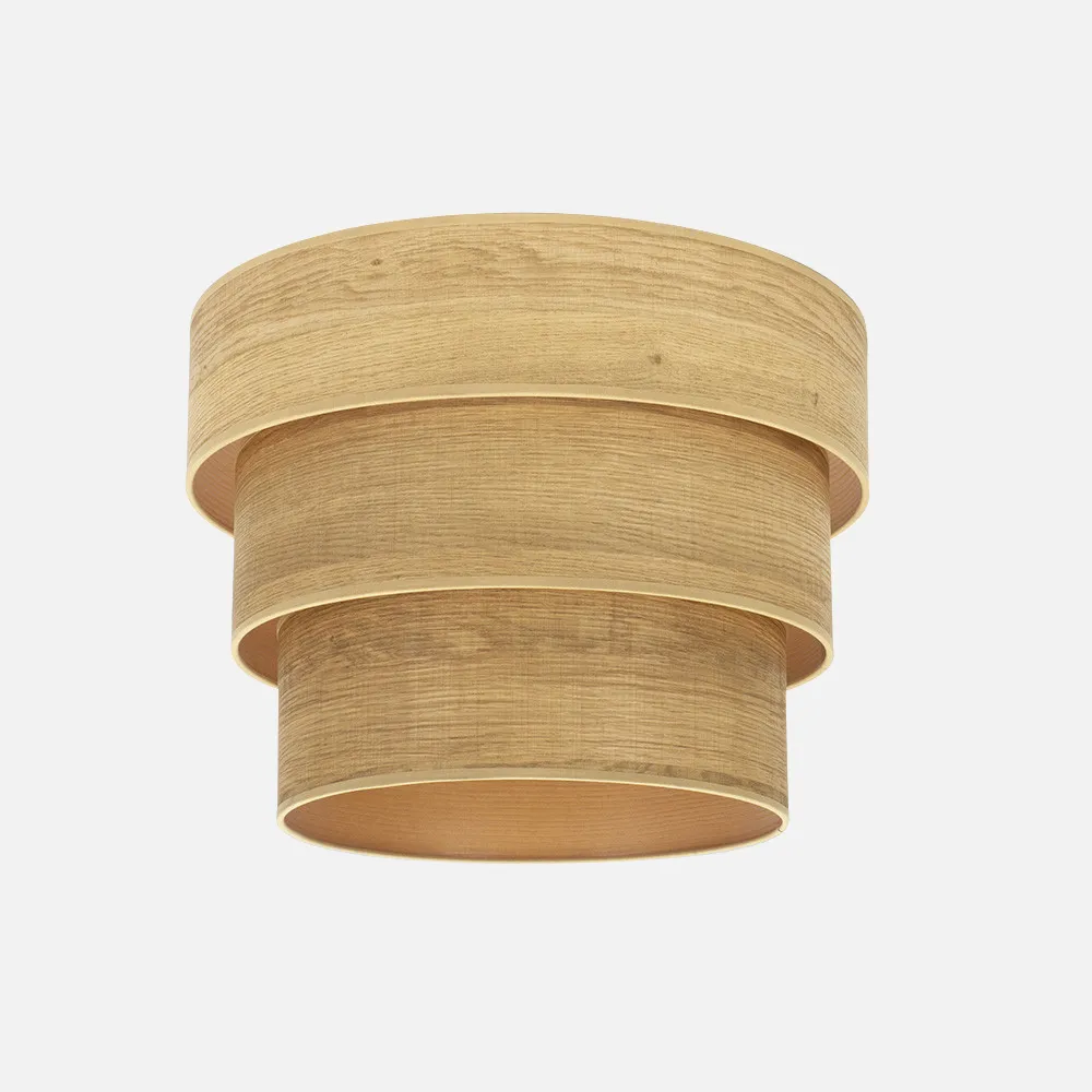 99.PA-175394085 - Lampshade Pendant light Triple Smile E27 Wood Clara 40dx20dx26h