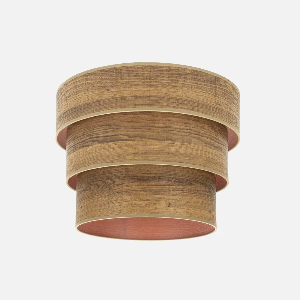 99.PA-175394084 - Lampshade Pendant light Triple Smile E27 Wood Dark 40dx20dx26h