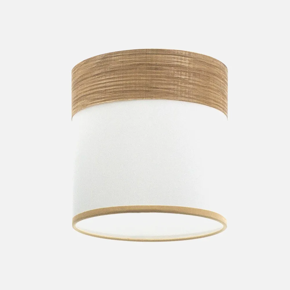99.PA-175483085 - Lampshade Regl/plaf Cloe E27 White/wood-clear 16dx16dx16h