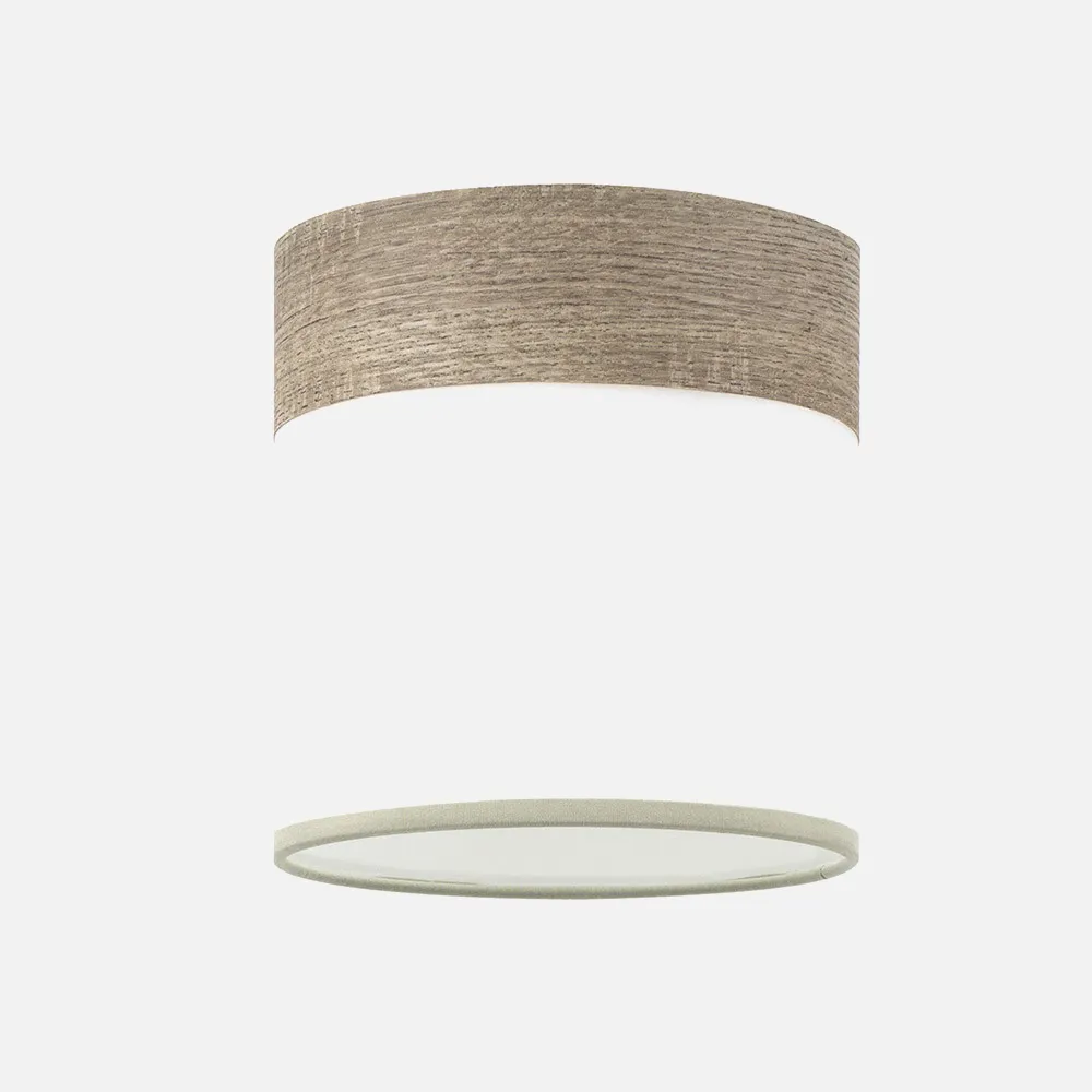 99.PA-175483083 - Lampshade Regl/plaf Cloe E27 White/wood-grey 16dx16dx16h