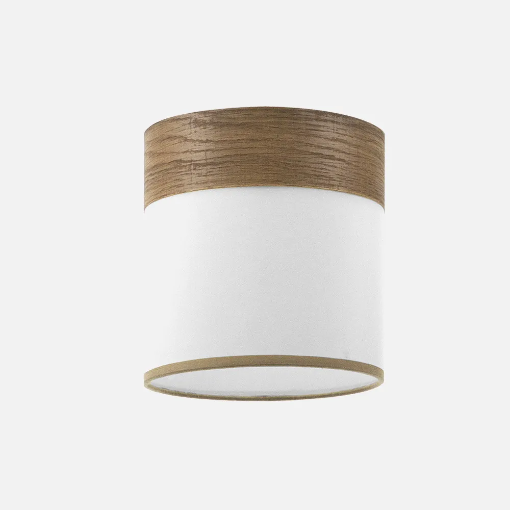 99.PA-175452084 - Lampshade Lamp Cloe E14 White/wood-dark 14dx14dx14h