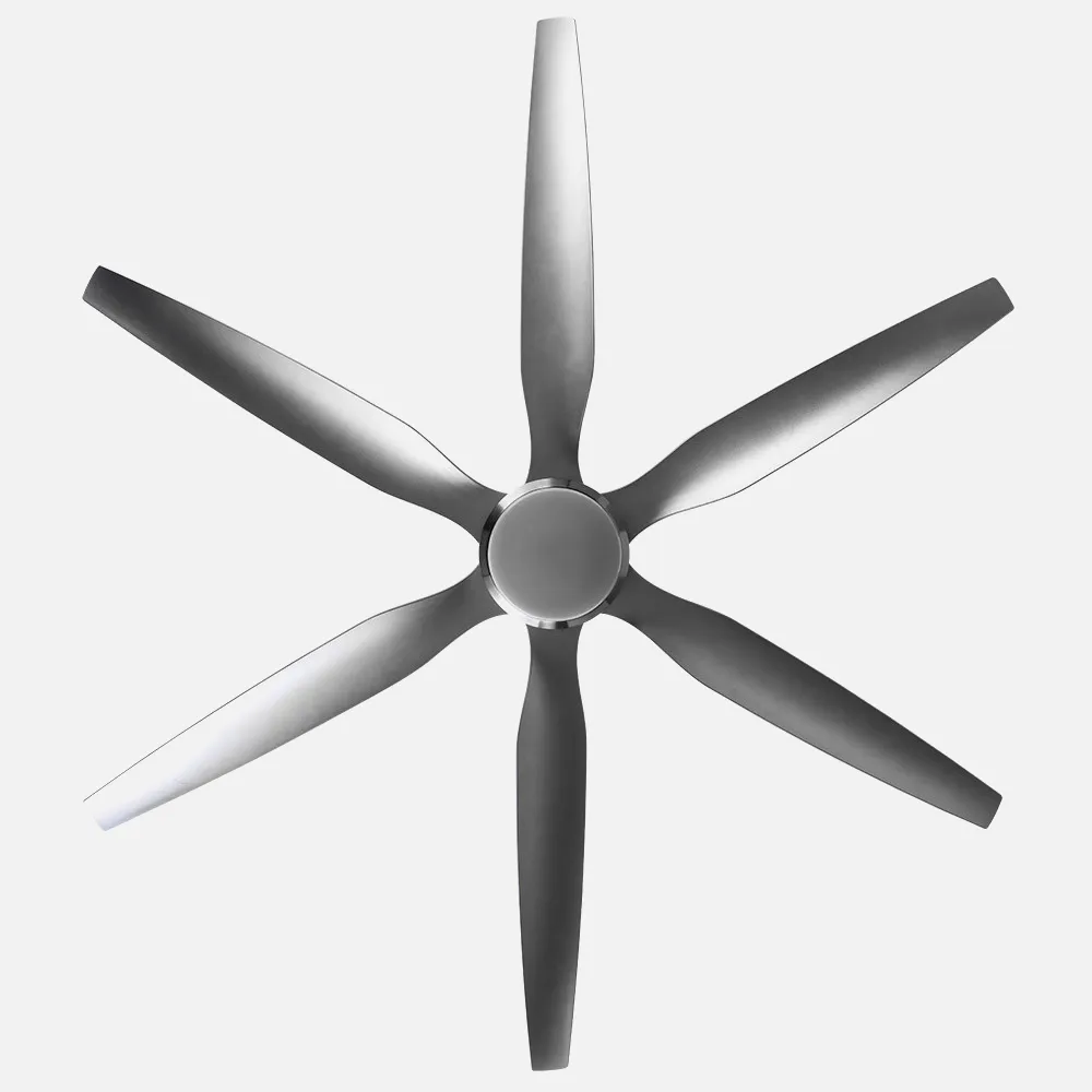 Ventilador Dc Otto 24w 2950lm Niquel 6 Aspas Plata Reg.x167d 3000-4000-6000k 2tijas C/remoto, Memoria y Temporizador