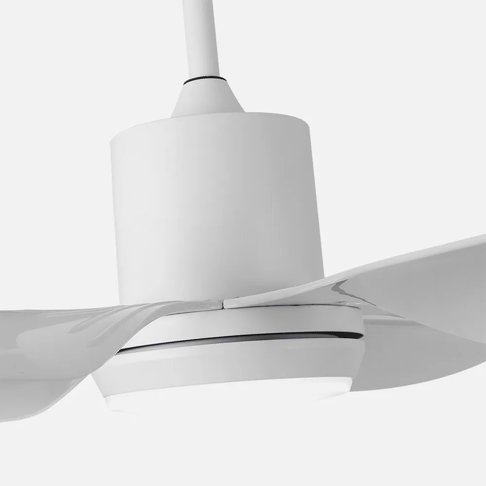 Ventilador Dc Otto 24w 2950lm Blanco 6 Aspas Blancas Reg.x167d 3000-4000-6000k 2tijas C/remoto, Memoria Y Temporizador