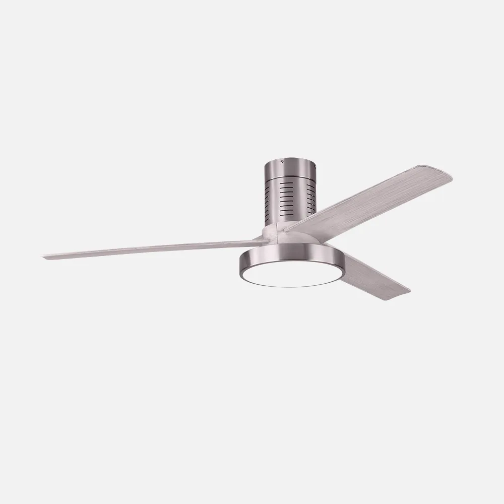 Ventilador Dc Pax 40w 3200lm Niquel 3 Aspas Gris 32x139d 3000-4000-6000k  C/remoto, Memoria Y Temporizador
