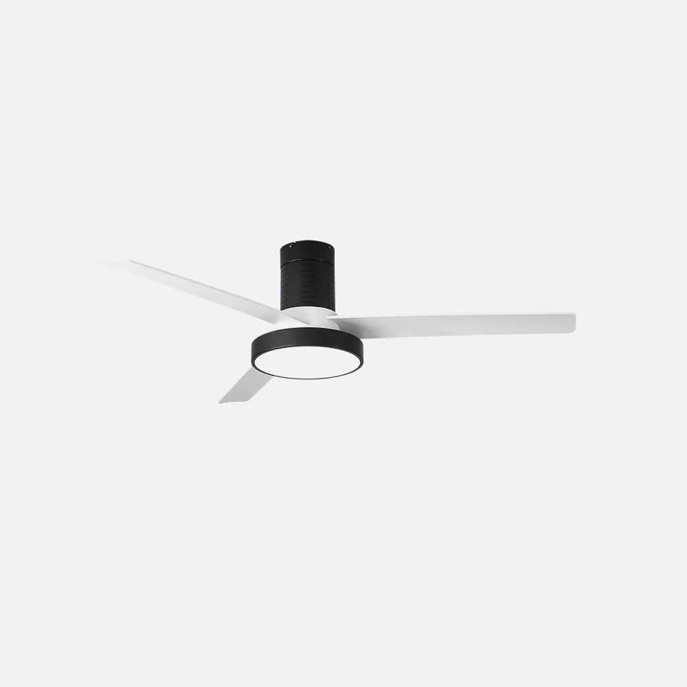 Ventilador Dc Pax 40w 3200lm Negro 3 Aspas Blancas 32x139d 3000-4000-6000k  C/remoto, Memoria Y Temporizador