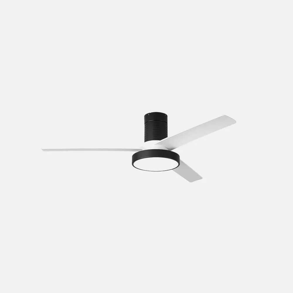 Ventilador Dc Pax 40w 3200lm Negro 3 Aspas Blancas 32x139d 3000-4000-6000k  C/remoto, Memoria Y Temporizador