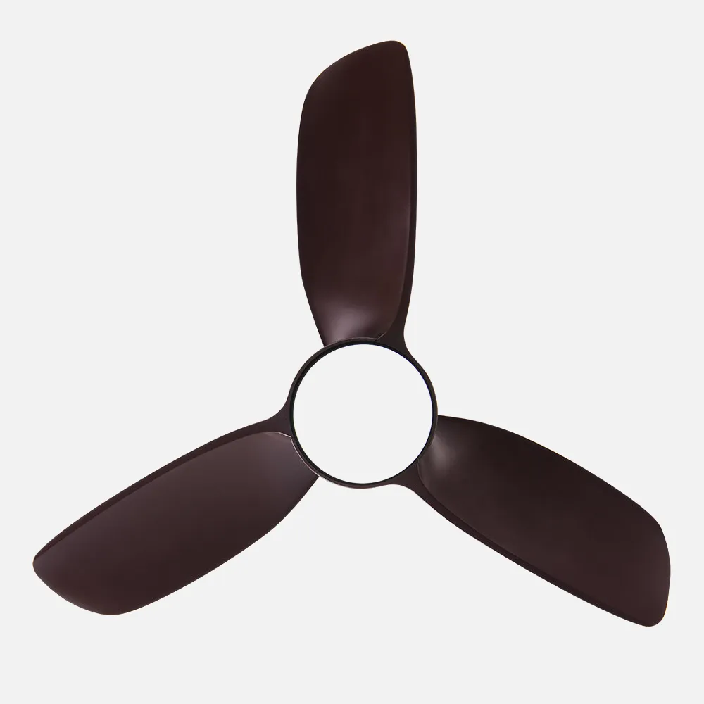 Ventilador 24w Dc Haur Marron 3 Asp.6 Veloc.107d  2 Tijas C/remoto, Memoria Y Temp.3000-4000-6000k