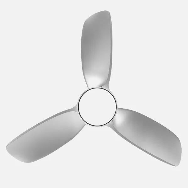Ventilador 24w Dc Haur Plata 3 Asp.6 Veloc.107d  2 Tijas C/remoto, Memoria Y Temp.3000-4000-6000k