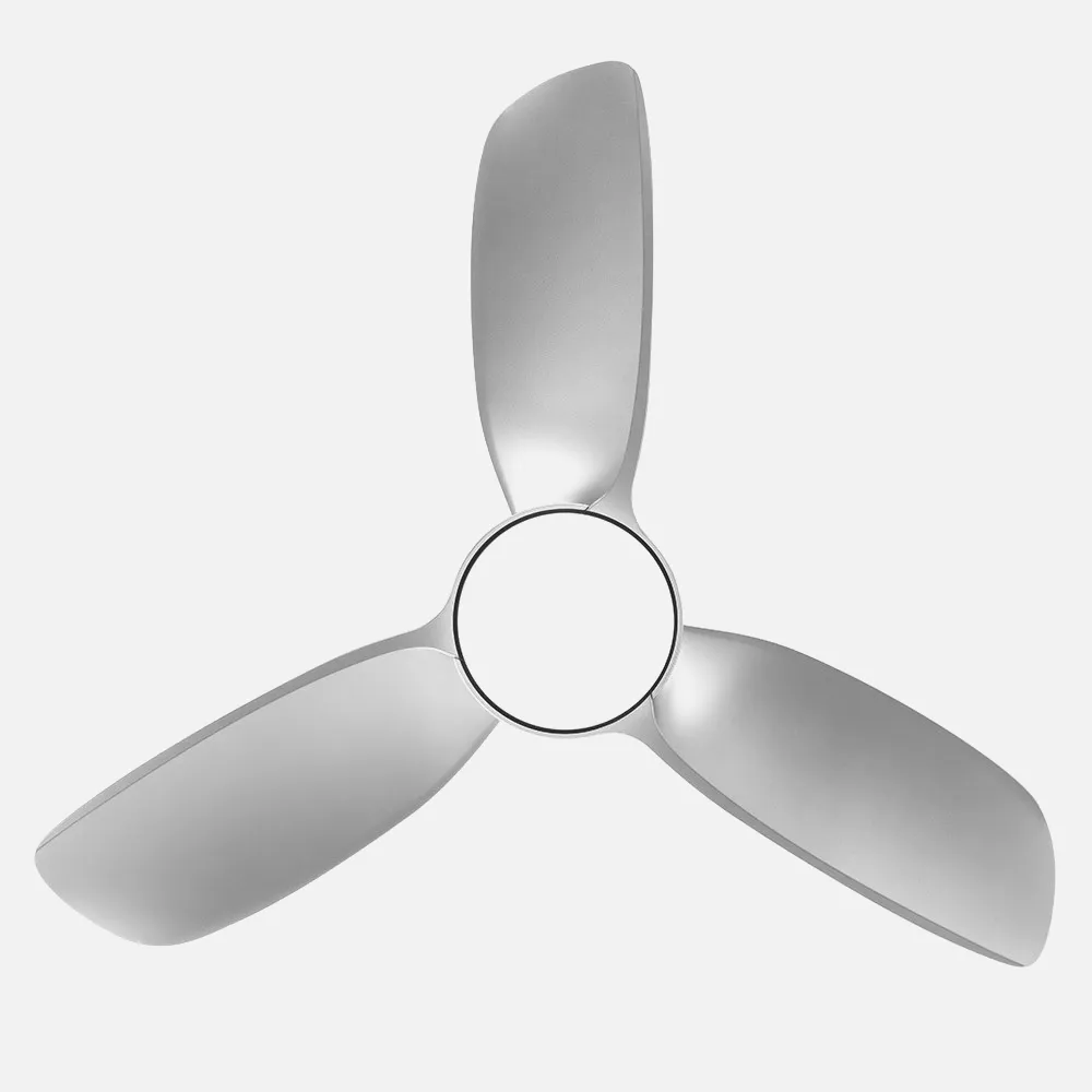 Ventilador 24w Dc Haur Plata 3 Asp.6 Veloc.107d  2 Tijas C/remoto, Memoria Y Temp.3000-4000-6000k