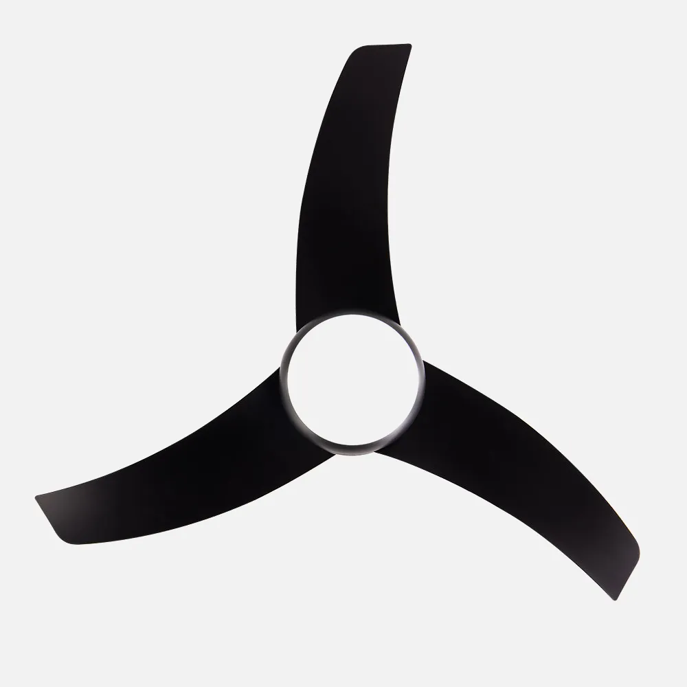 Ventilador 2xe27 Dc Kusi Negro 3 Asp.6 Veloc.  35/47,5x107d C/remoto Y Temporizador