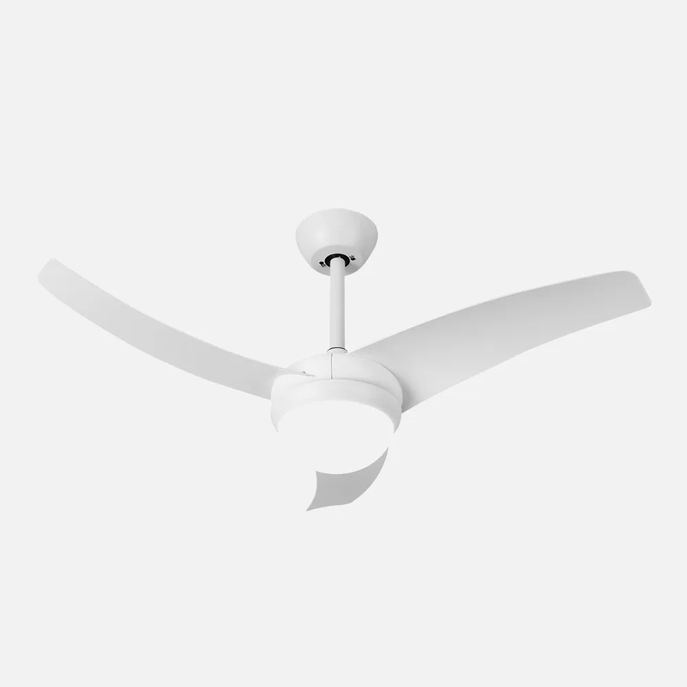 Ventilador 2xe27 Dc Kusi Blanco 3 Asp.6 Veloc.  35 - 47,5x107d Control remoto Y Temporizador