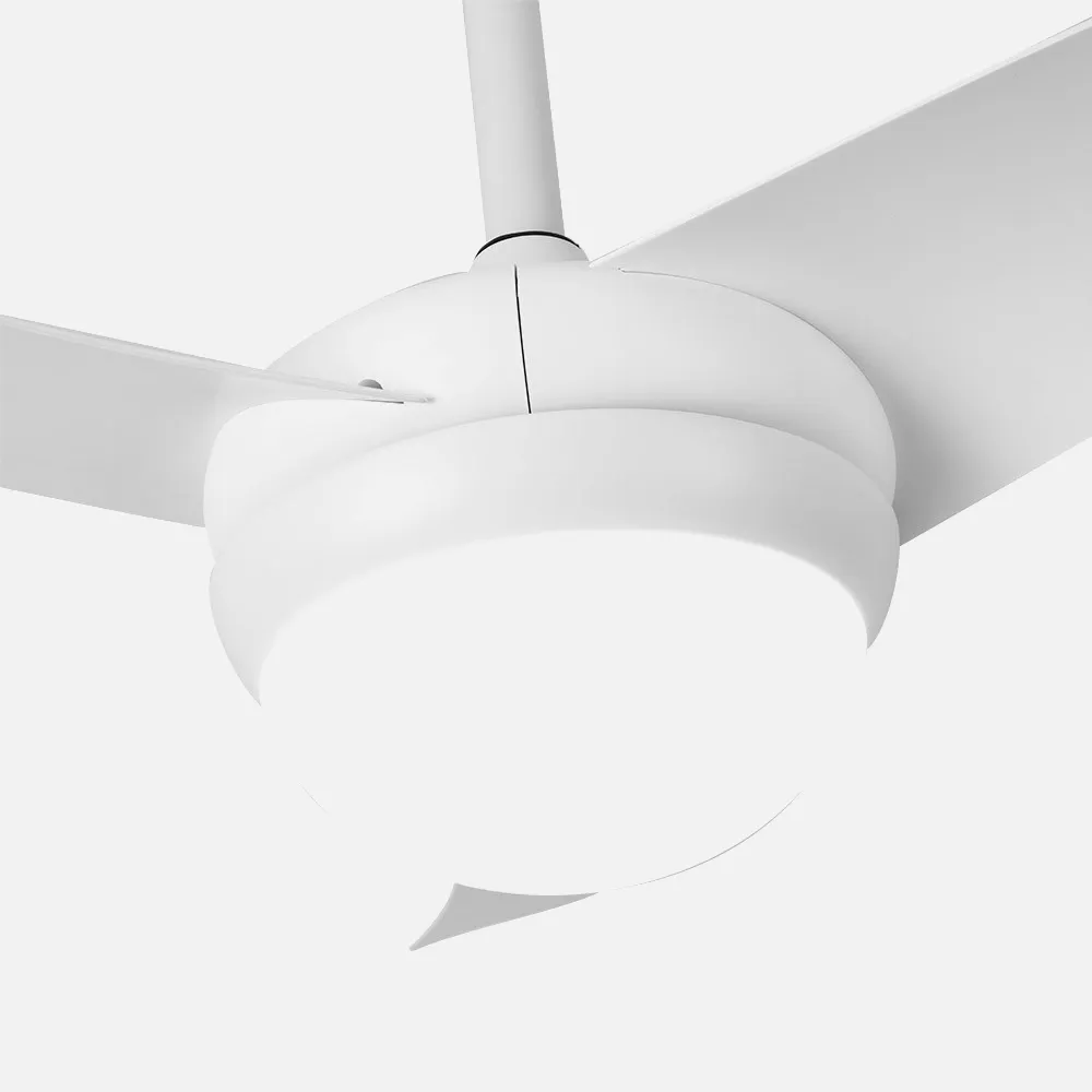 Ventilador 2xe27 Dc Kusi Blanco 3 Asp.6 Veloc.  35 - 47,5x107d Control remoto Y Temporizador