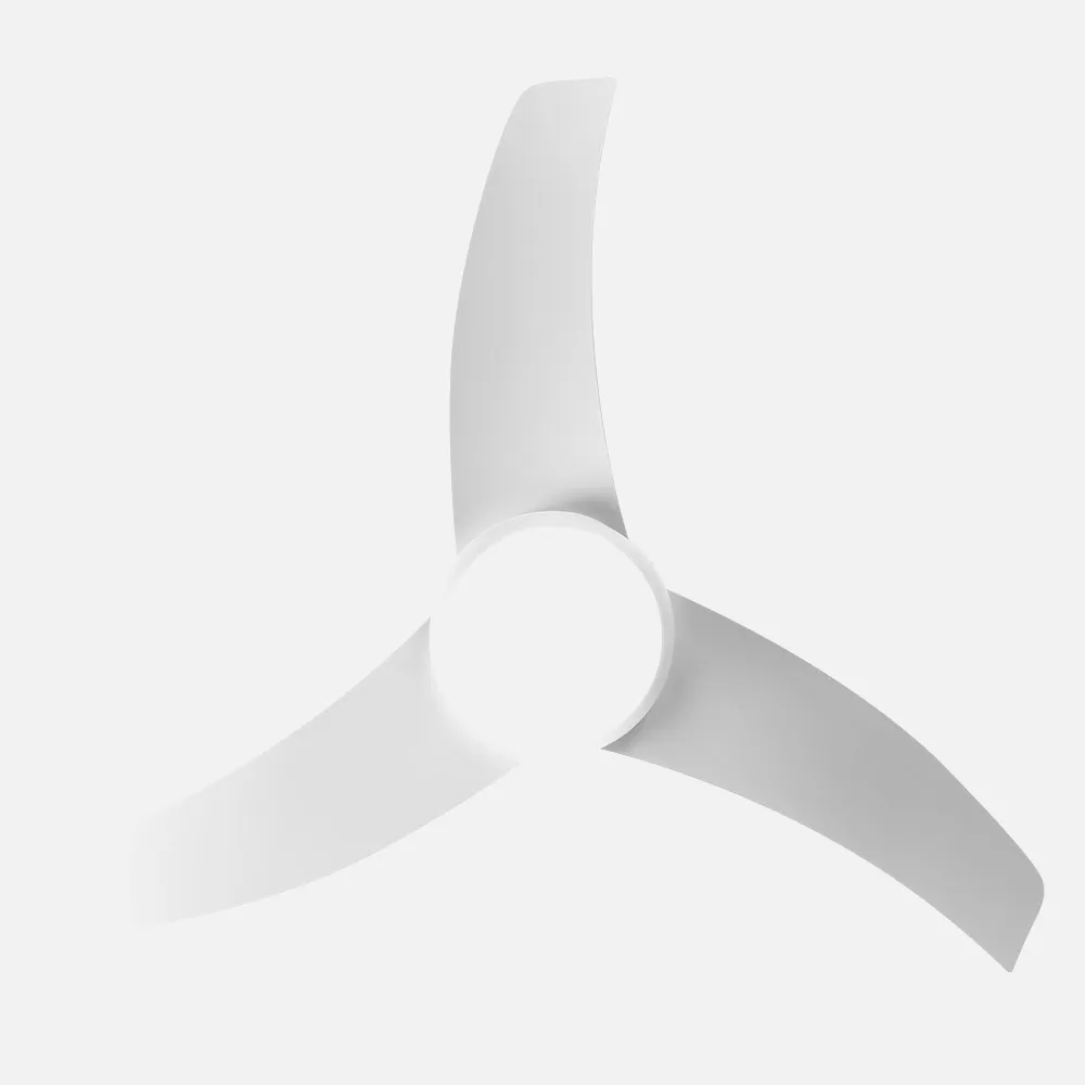 Ventilador 2xe27 Dc Kusi Blanco 3 Asp.6 Veloc.  35 - 47,5x107d Control remoto Y Temporizador