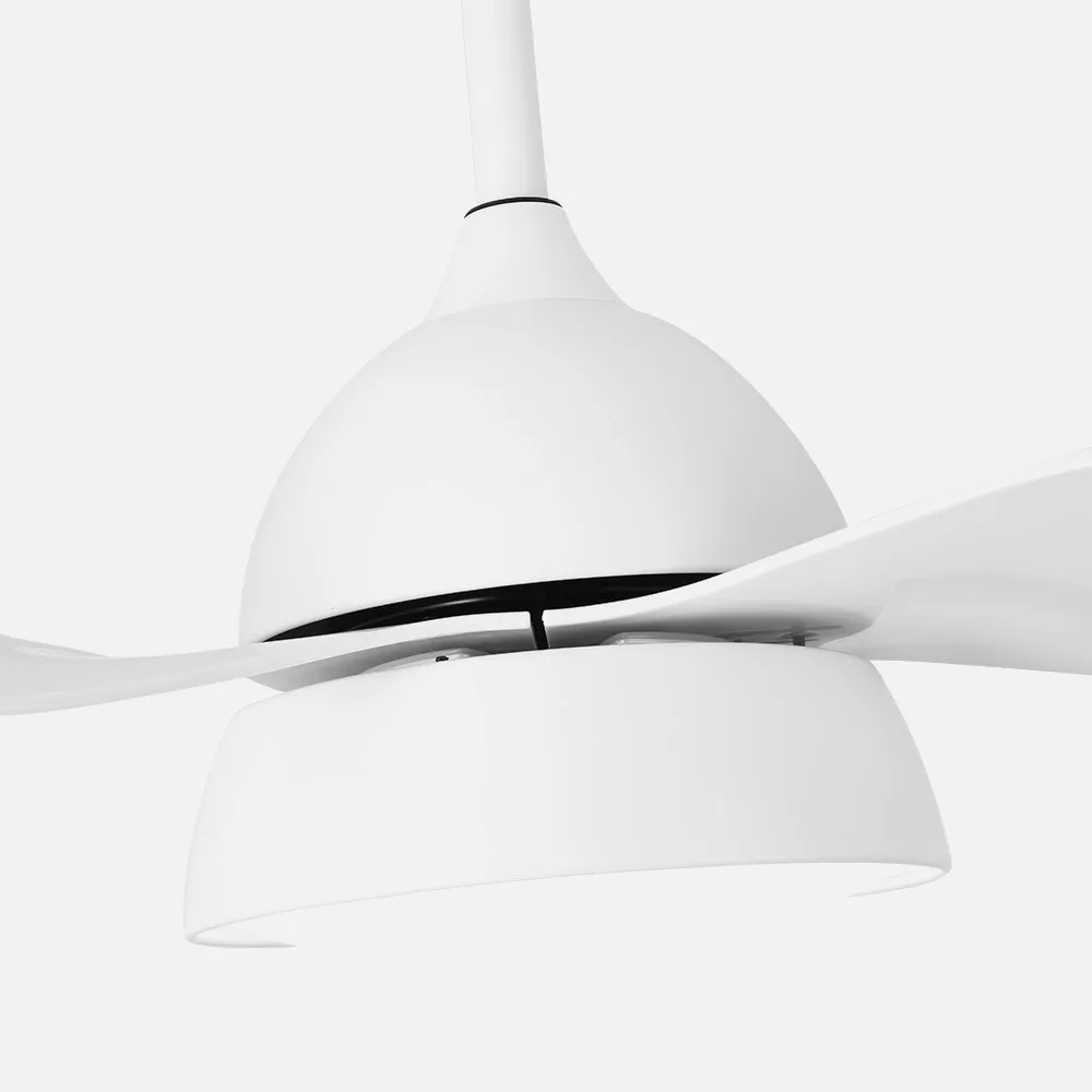 Ventilador 2xe27 Dc Kohilo Blanco 3 Asp.6 Veloc.  132d C/remoto Y Temporizador