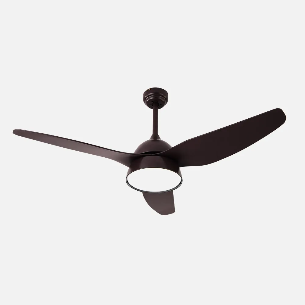 Ventilador  2xe27 Dc Kohilo Marron 3 Asp.6 Vel  132d C/remoto Y Temporizador