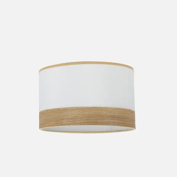 Pantalla Pie Salon Cloe E27 Blanca/madera-clara 40dx40dx20h
