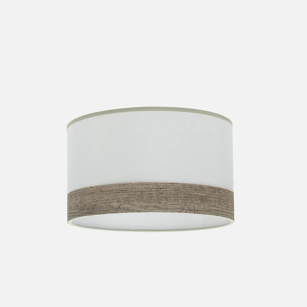 99.PA-175441083 - Lampshade Foot Living room Cloe E27 White/wood-grey 40dx40dx20h